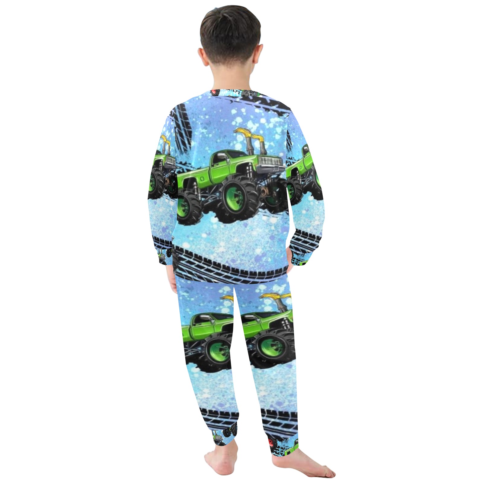 Truck PJ Little Boys' Crew Neck Long Pajama Set