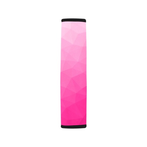 Hot pink gradient geometric mesh pattern Car Seat Belt Cover 7''x10''