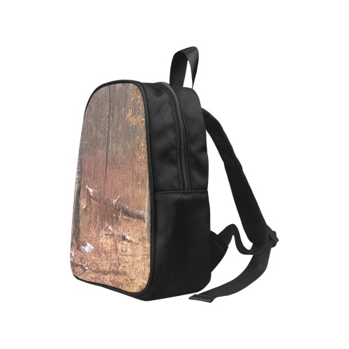 Falling tree in the woods Fabric School Backpack (Model 1682) (Small)