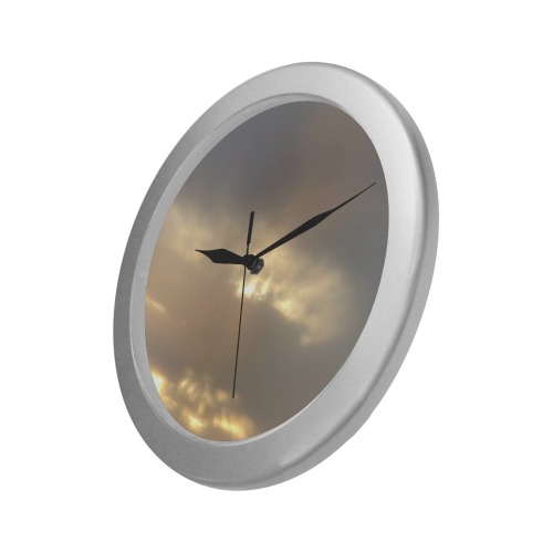 Cloud Collection Silver Color Wall Clock