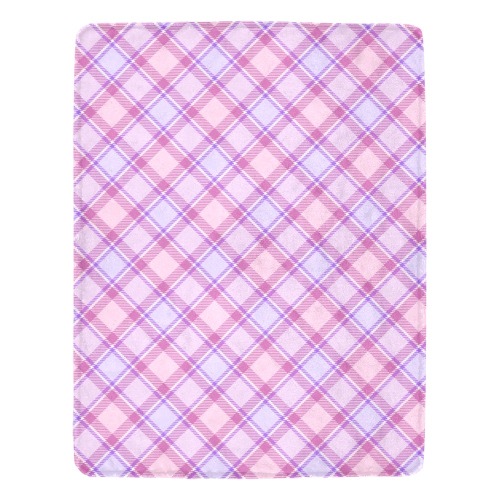 Pastel Baby Girl Plaid Ultra-Soft Micro Fleece Blanket 54"x70"