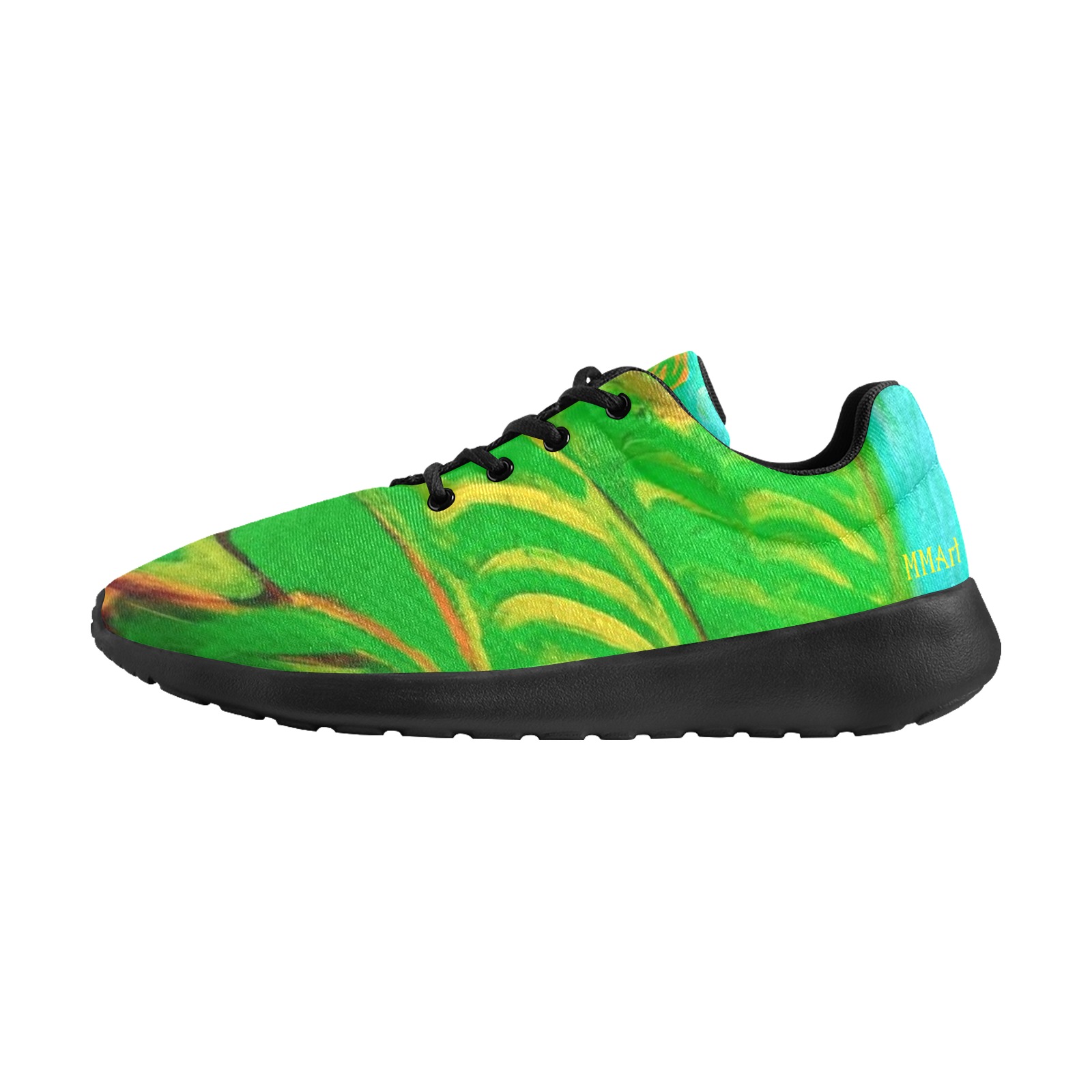 Green Leaf in Green Collection Women's Athletic Shoes (Model 0200)