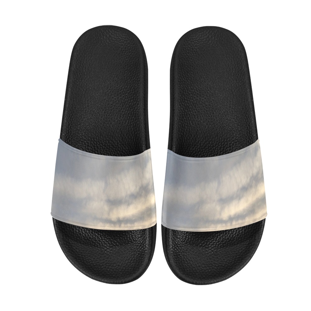 Rippled Cloud Collection Men's Slide Sandals (Model 057)