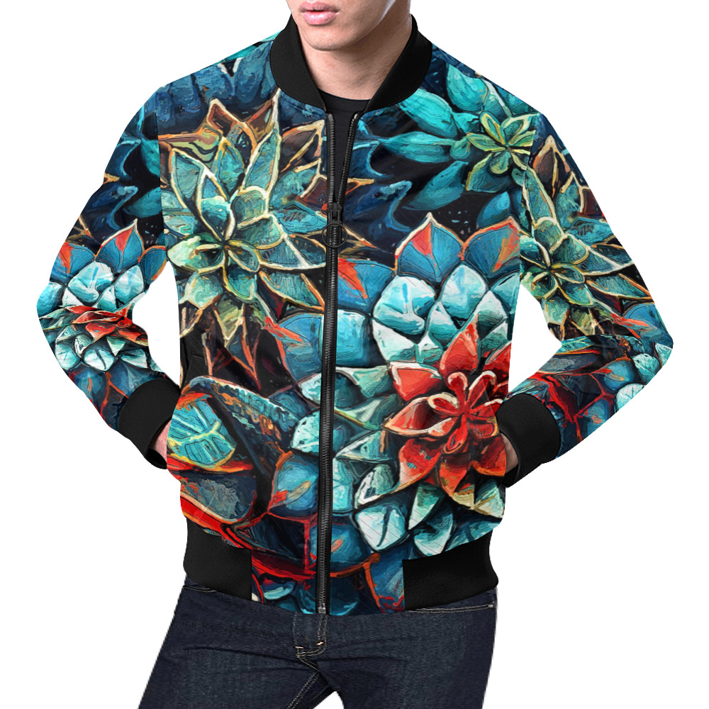 flowers botanic art (8) bomber jacket All Over Print Bomber Jacket for Men (Model H19)