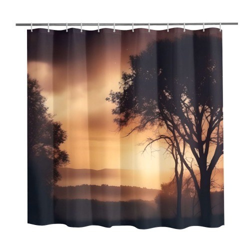 Misty Morning Shower Curtain Shower Curtain 72" x 72"