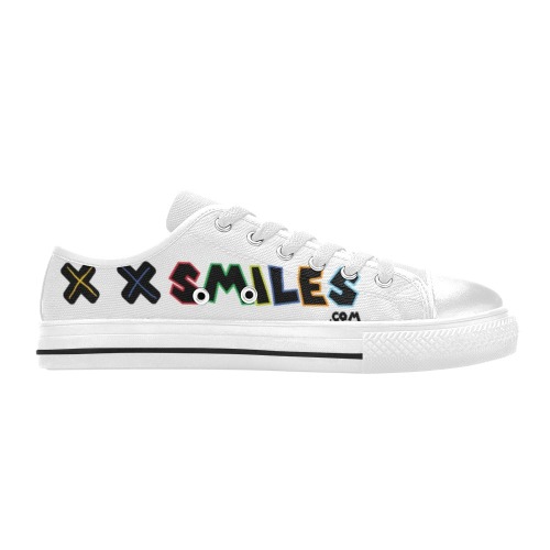 XXsmiles Wht Mens' Men's Classic Canvas Shoes (Model 018)