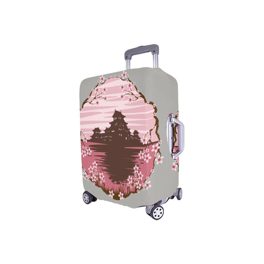 Pink Blossom Luggage Cover/Small 18"-21"