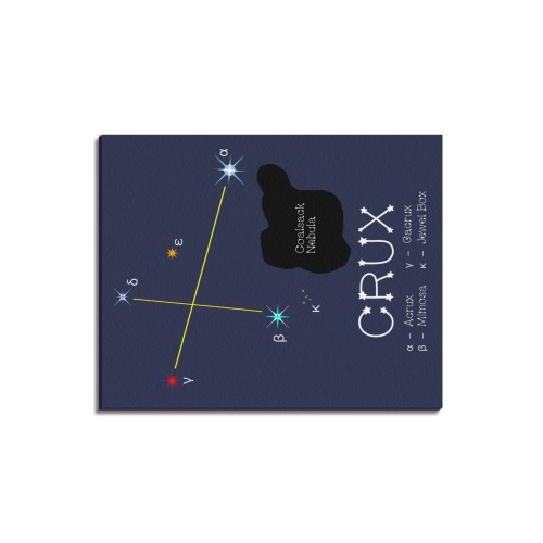 Star constellation Crux cross funny astronomy Upgraded Canvas Print 16"x20"