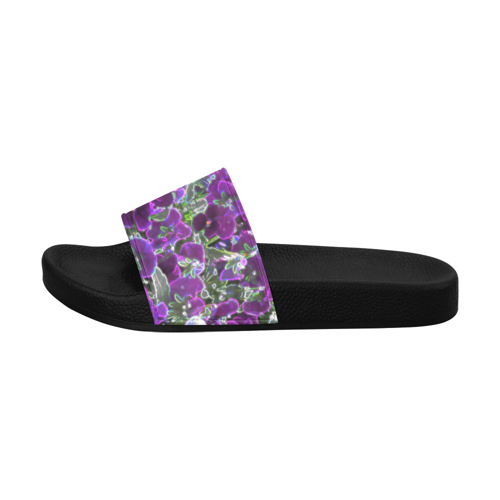 Field Of Purple Flowers 8420 Men's Slide Sandals (Model 057)