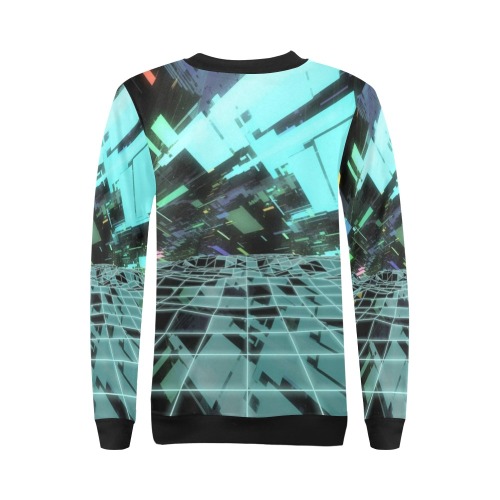 Modern Abstract All Over Print Crewneck Sweatshirt for Women (Model H18)