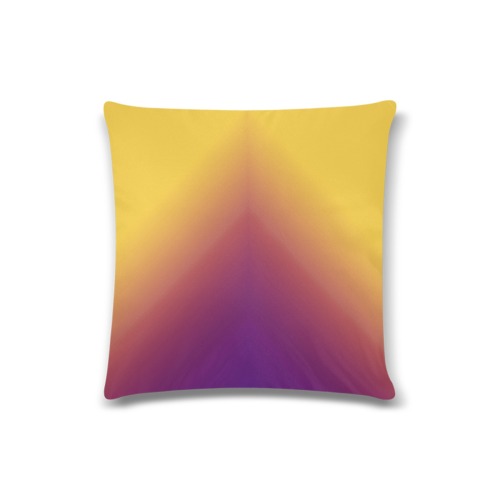 Peacock Ombre Yellow Custom Zippered Pillow Case 16"x16"(Twin Sides)