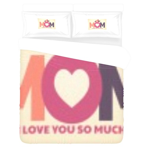 Greeting card design for Mother's Day. bed set 3-Piece Bedding Set