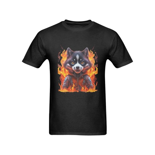Fire Men's T-Shirt in USA Size (Front Printing Only)