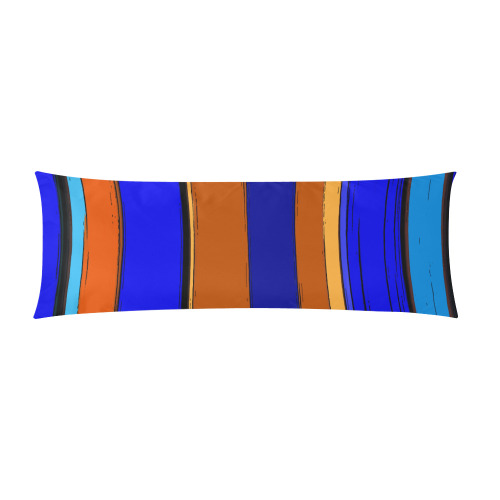 Abstract Blue And Orange 930 Custom Zippered Pillow Case 21"x60"(Two Sides)