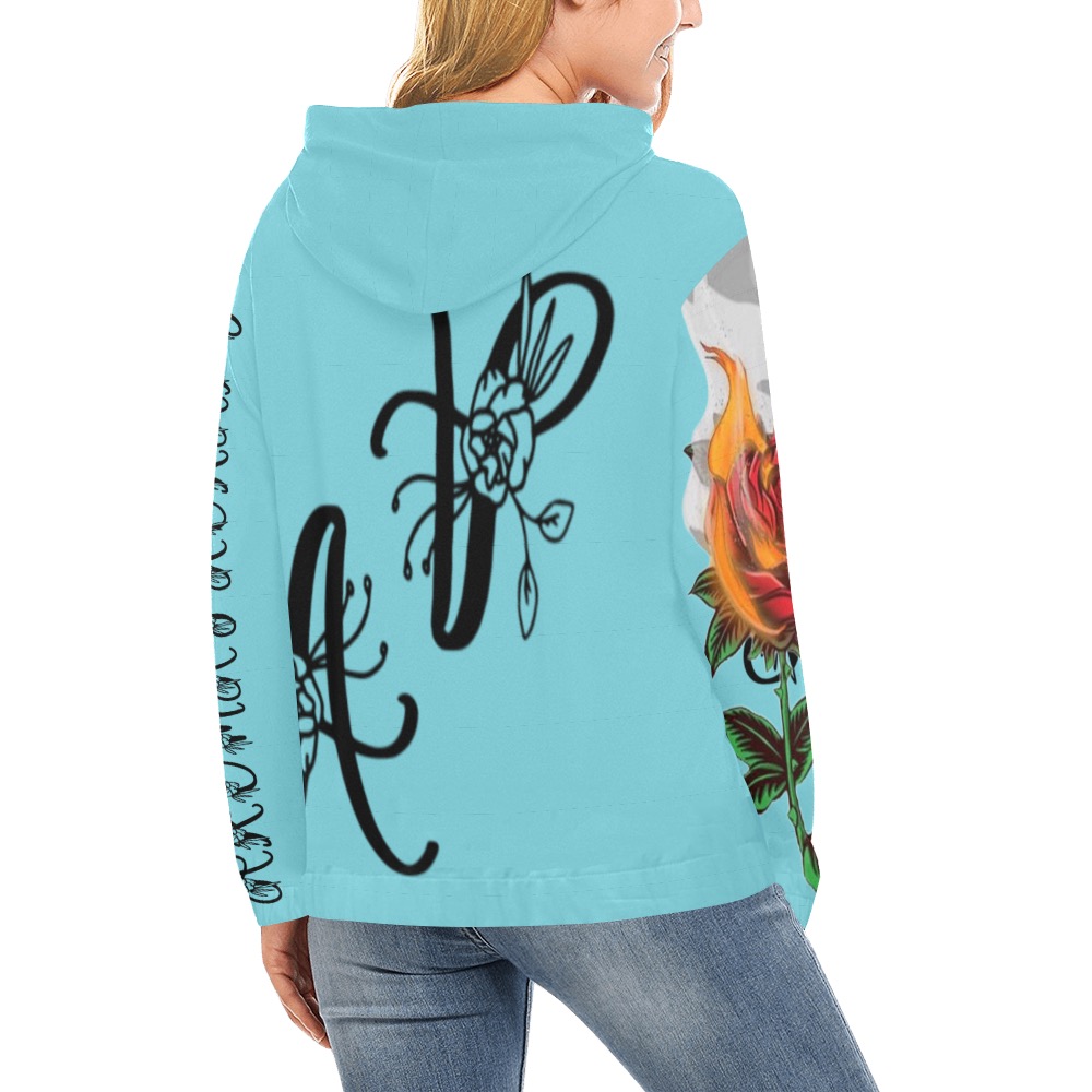 Aromatherapy Apparel Arose Hoodie All Over Print Hoodie for Women (USA Size) (Model H13)