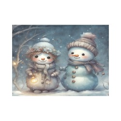 Snowman Couple Placemat 14’’ x 19’’