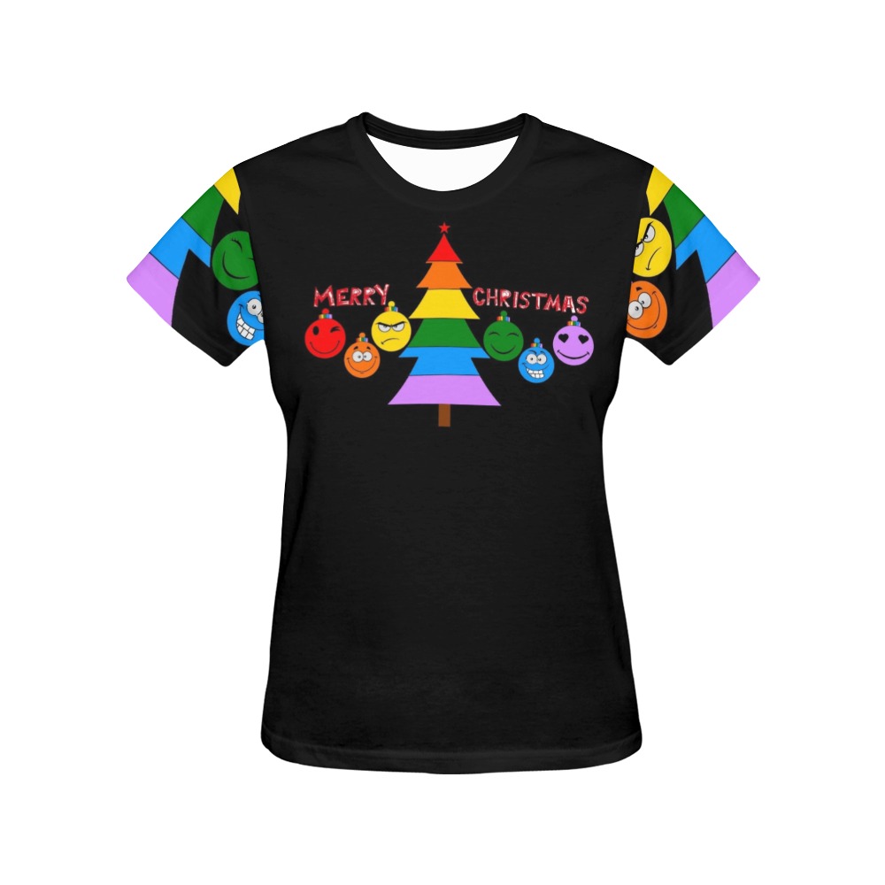 Merry Gay Christmas by Nico Bielow All Over Print T-Shirt for Women (USA Size) (Model T40)