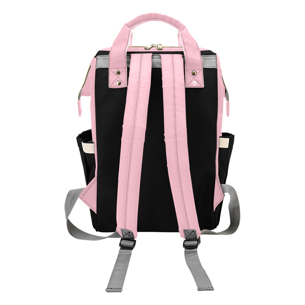 Pink and Green Multi-Function Diaper Backpack/Diaper Bag (Model 1688)