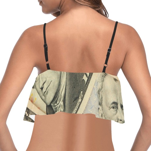 US PAPER CURRENCY Ruffle Bikini Top (Model S13)