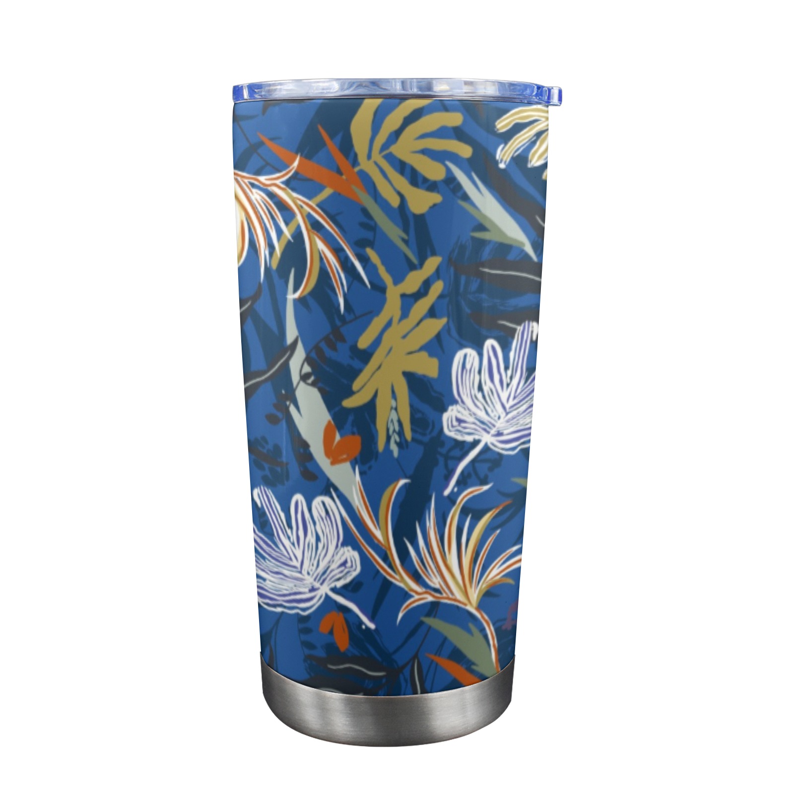 Modern tropical nature 2C 20oz Mobile Tumbler with Clear Slide Lid