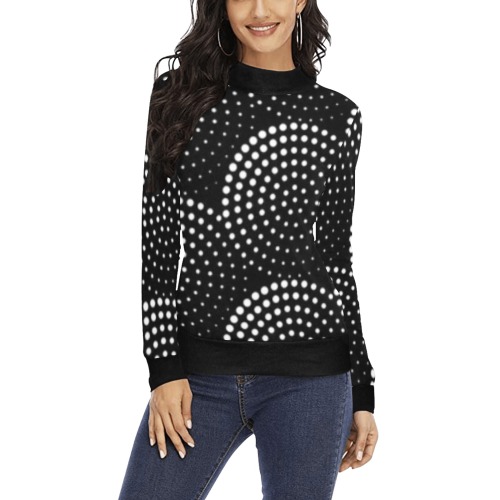 bb fbbrr Women's All Over Print Mock Neck Sweatshirt (Model H43)