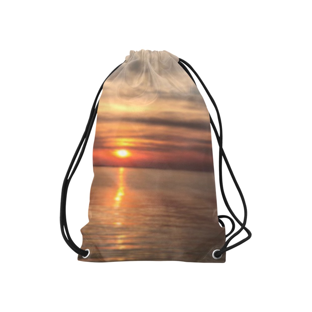 Dark Evening Sunset Collection Small Drawstring Bag Model 1604 (Twin Sides) 11"(W) * 17.7"(H)