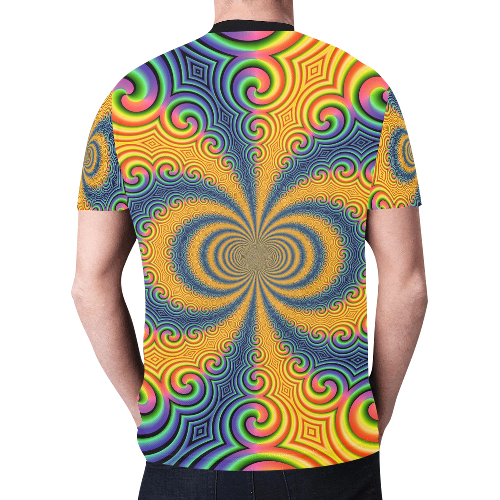 Psychedelic New All Over Print T-shirt for Men (Model T45)