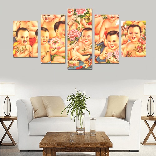 Happy New Year 6 Canvas Print Sets D (No Frame)