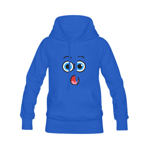 Funny Comic Cartoon Expressive Shocked Face Men's Classic Hoodie (Remake) (Model H10)