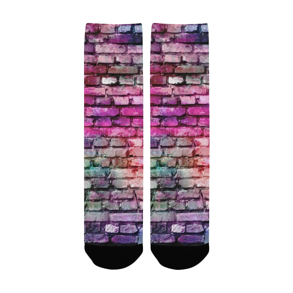 Colorful Brickwall Women's Custom Socks