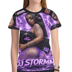DJ Storm P.A.P New All Over Print T-shirt for Women (Model T45)