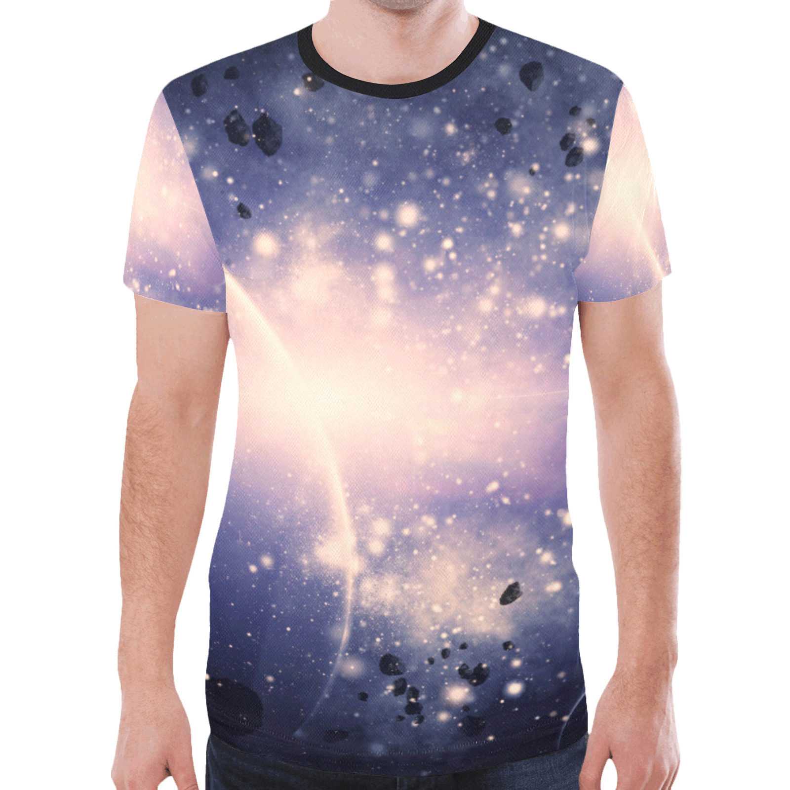 Galaxy Space 3D New All Over Print T-shirt for Men (Model T45)