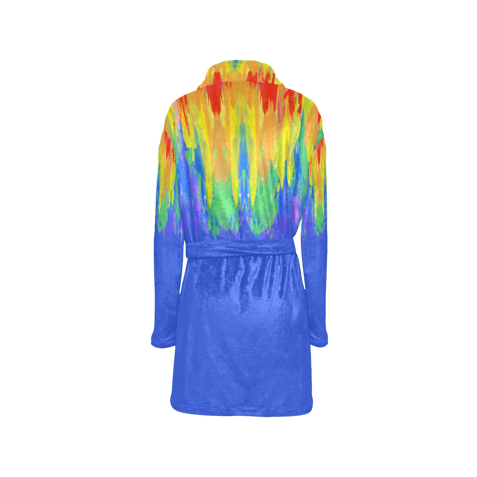 Abstract Paint Flames Blue Women's All Over Print Night Robe