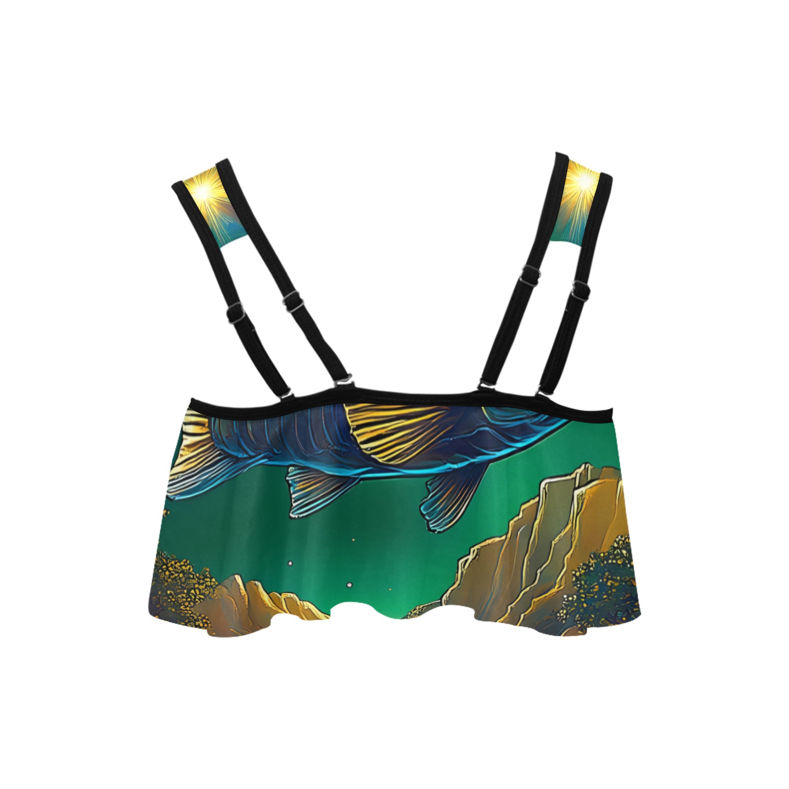 Celestial Swim Flounce Bikini Top (Model S24)