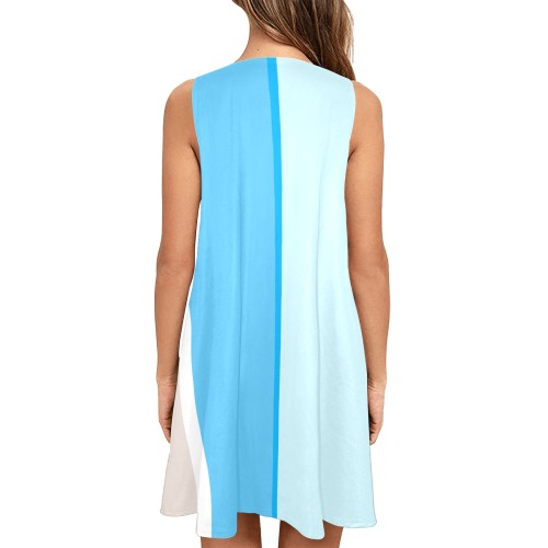 beach landscape Sleeveless A-Line Pocket Dress (Model D57)