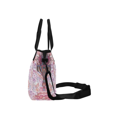 Nidhi Decembre 2014-pattern 5-6 neck front Tote Bag with Shoulder Strap (Model 1724)