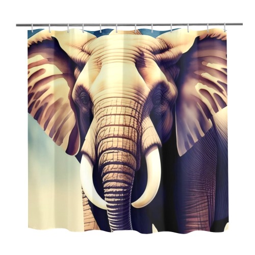 Elephant in the Room Shower Curtain Shower Curtain 72" x 72"