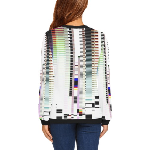 Glitch city All Over Print Crewneck Sweatshirt for Women (Model H18)