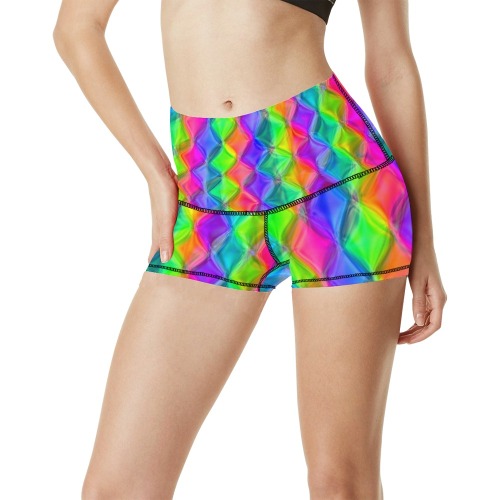 sweet wrappers Women's All Over Print Yoga Shorts (Model L17)