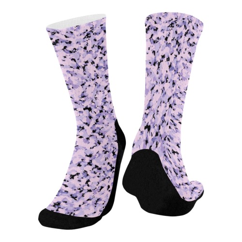 Saturday Purple(6) Mid-Calf Socks (Black Sole)