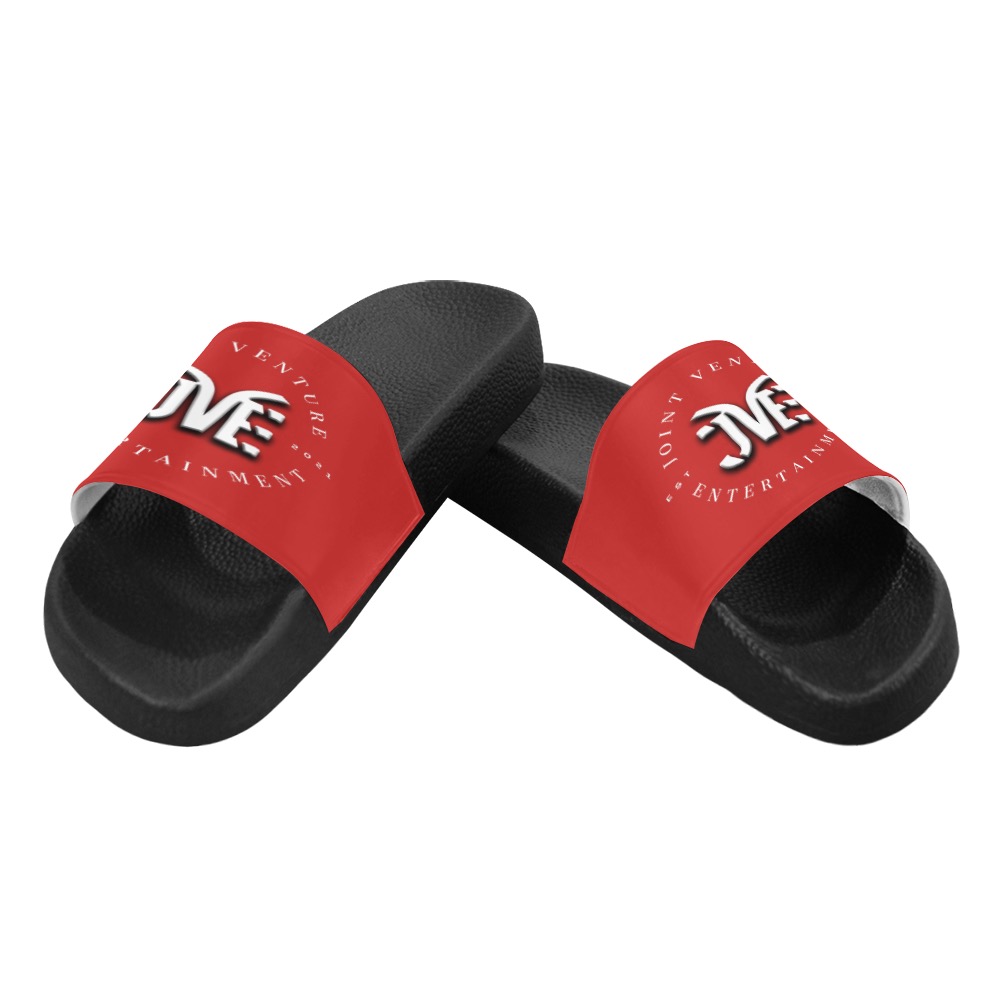 JVE Culture Unique Sliders (Red) Men's Slide Sandals (Model 057)
