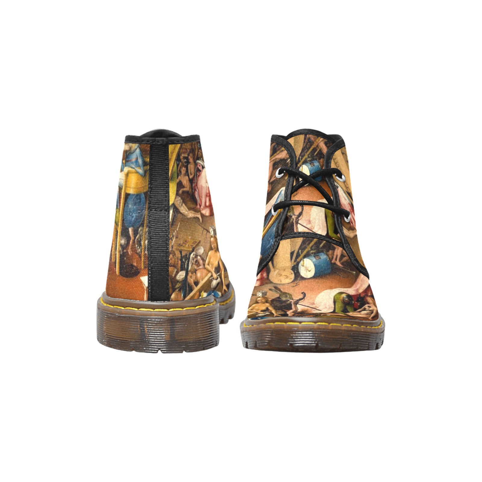 Garden of Earthly Delights 3 Women's Canvas Chukka Boots (Model 2402-1)