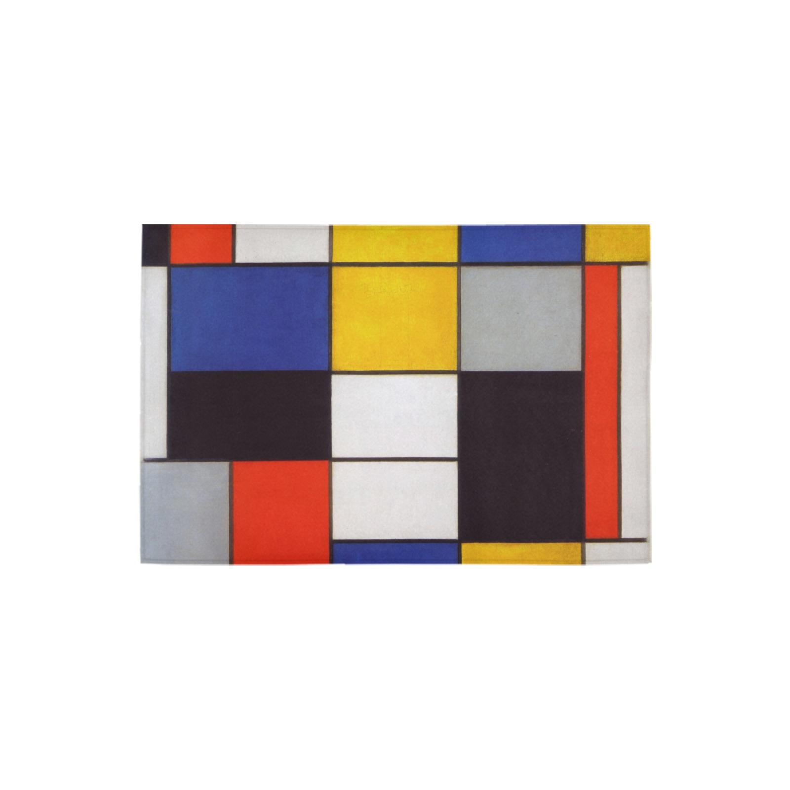 Composition A by Piet Mondrian Azalea Doormat 24" x 16" (Sponge Material)
