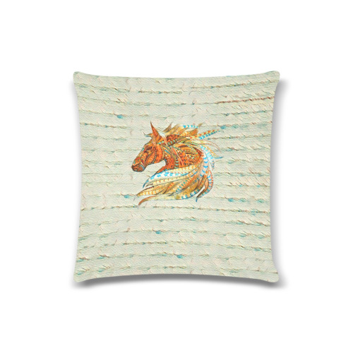 The Horse Custom Zippered Pillow Case 16"x16"(Twin Sides)