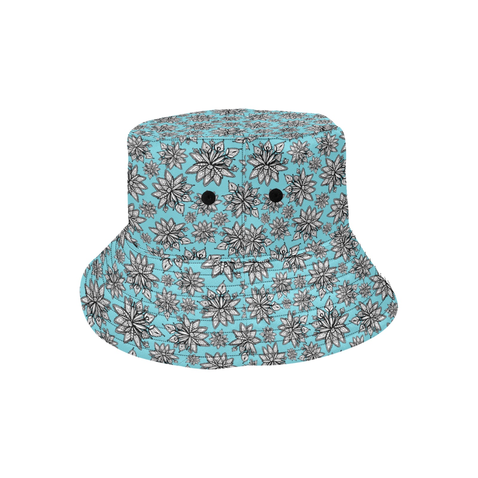 Creekside Floret - turquoise Unisex Summer Bucket Hat