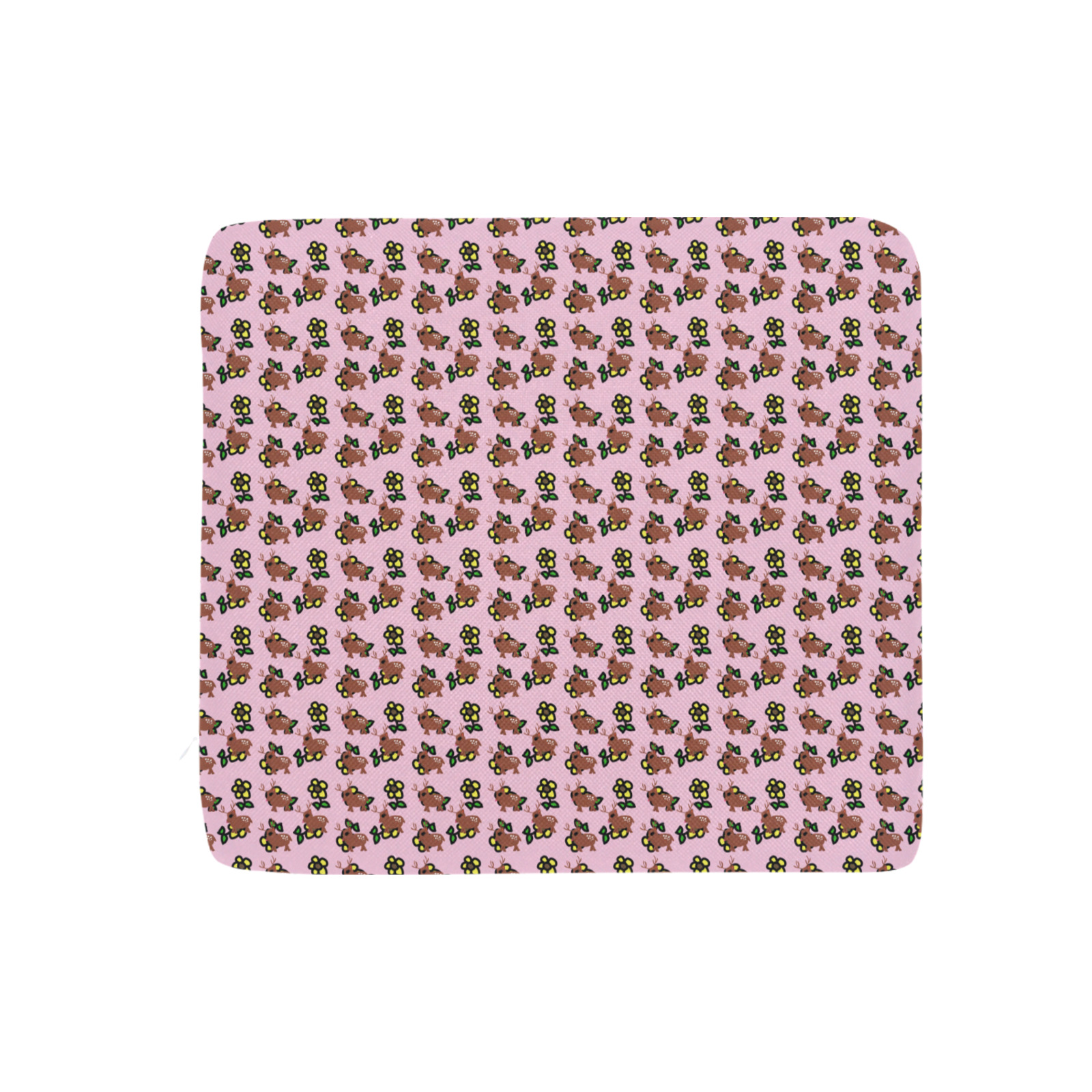 cute deer pattern pink Rectangular Seat Cushion