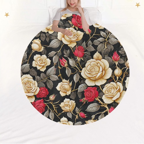 Fabulous Florals 14 Circular Ultra-Soft Micro Fleece Blanket 60"