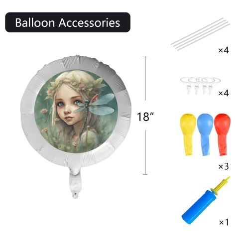 Elf And Dragonfly 3 Foil Balloon (18inch)