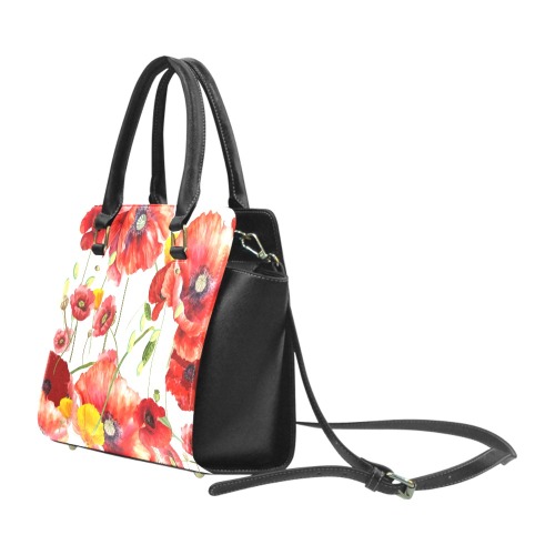 Poppies and Pods Expanding Handbag Classic Shoulder Handbag (Model 1653)