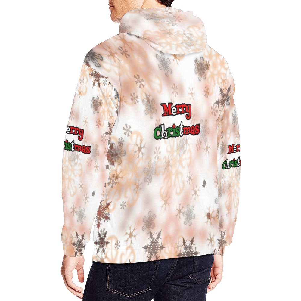 Christmas Pizza by Nico Bielow All Over Print Hoodie for Men (USA Size) (Model H13)